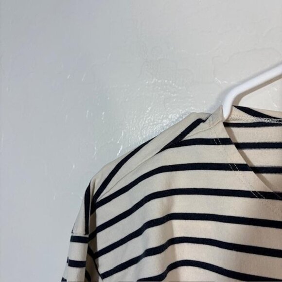 KULE Shirt Womens XS Navy White Breton Stripe Long Sleeve Crewneck Cotton - Picture 2 of 7